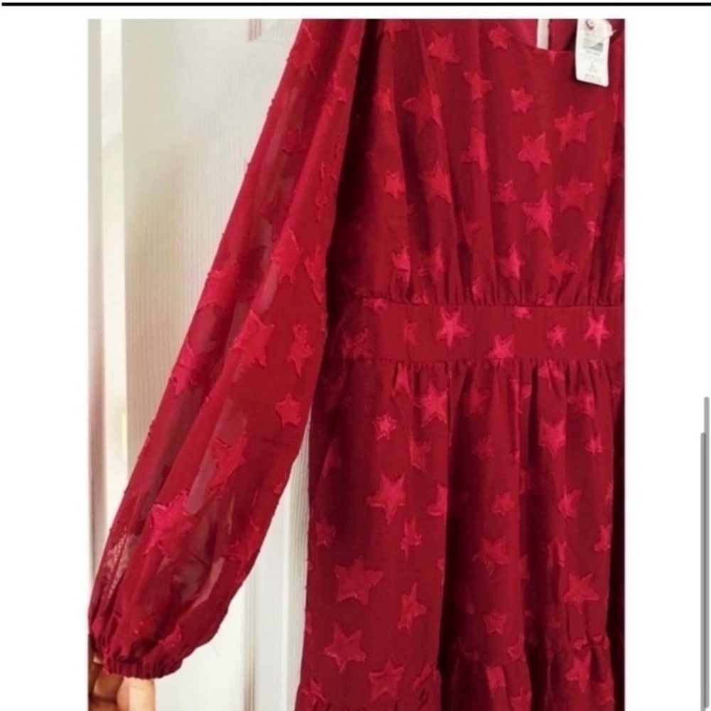 TORRID Magenta Star Print Midi Dress - Picture 6 of 8